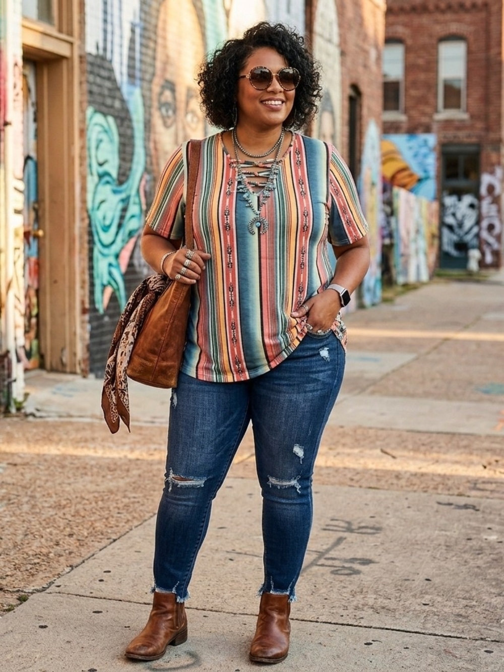 Southern Stitch XL Boho Inspired Top